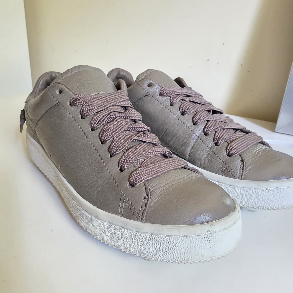 Coach C101 Low Top Gray leather Sneakers Shoes 